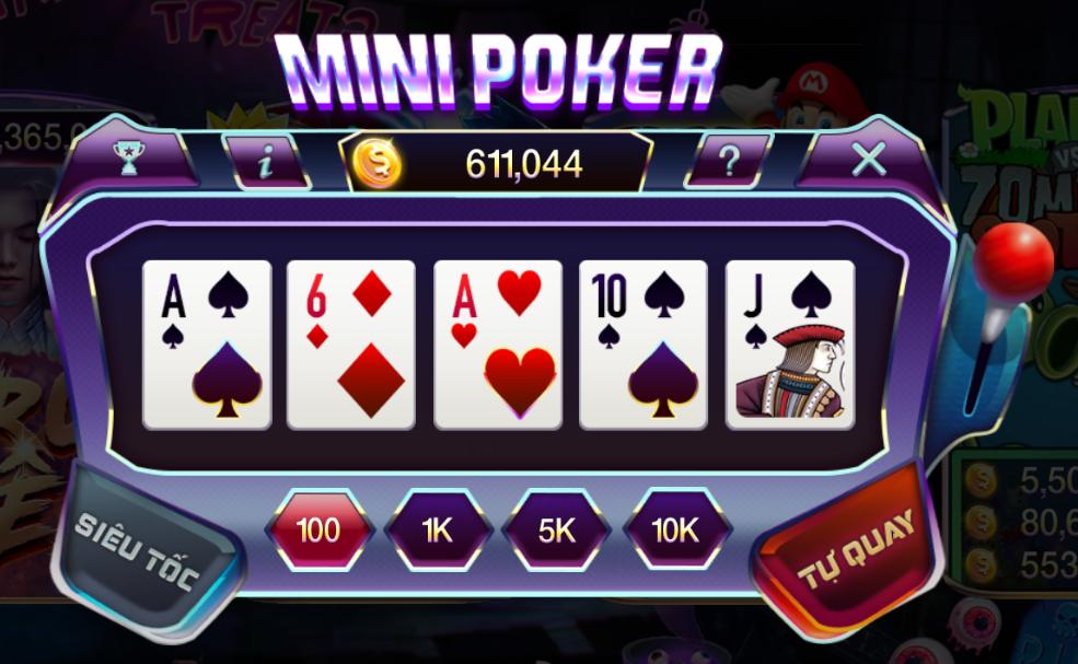 Kinh nghiệm chơi Mini Poker thắng lớn khi tải 789Club