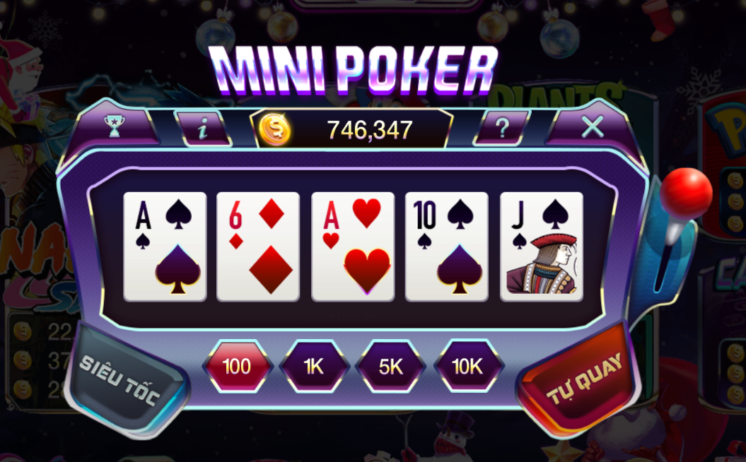 Tỷ lệ đổi thưởng của game Mini Poker 789Club web như thế nào?